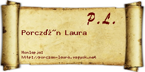 Porczán Laura névjegykártya